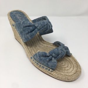 Splendid ®️ Women’s Denim Wedge High Heel Sandal